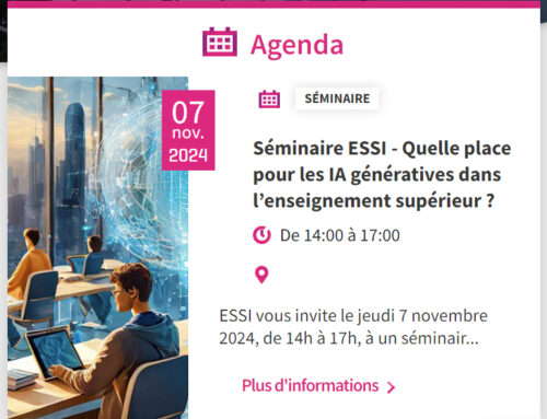 Des membres d’IBISC s’impliquent dans le Séminaire Évry-Sénart Sciences et Innovation ESSI du jeudi 07/11/2024: « Quelle place pour les IA génératives dans l’enseignement supérieur ? »